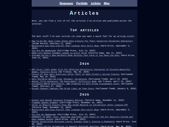 articles screenshot