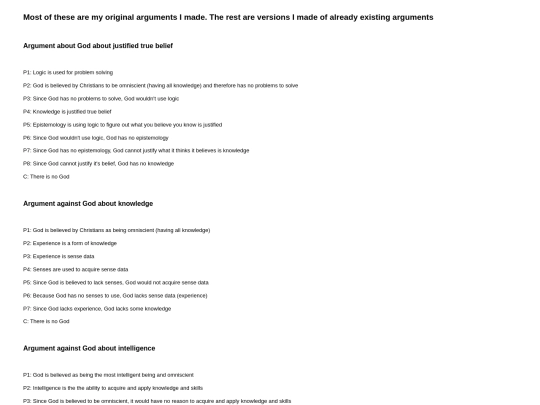 arguments screenshot