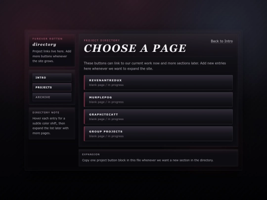projects screenshot