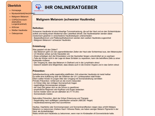 Malignem Melanom screenshot
