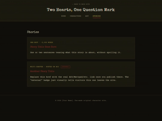 oc/stories screenshot