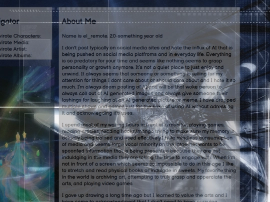 aboutme screenshot