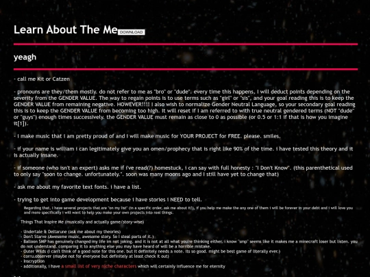 info screenshot