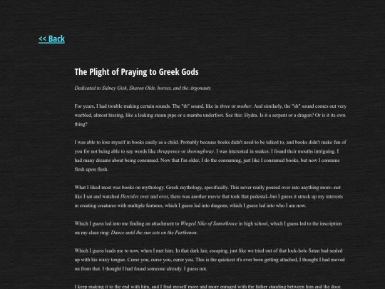 prose/greek screenshot