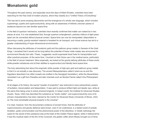 monatomic-gold screenshot