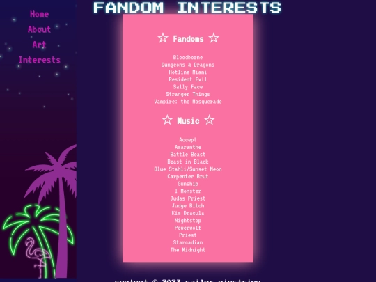 interests screenshot