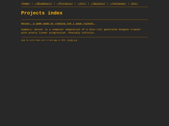 projects screenshot