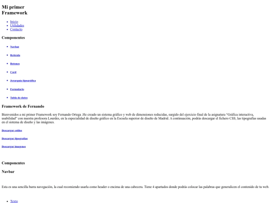 framework screenshot
