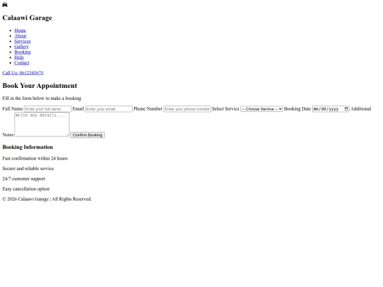 booking screenshot