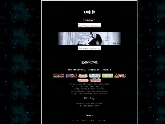 links screenshot