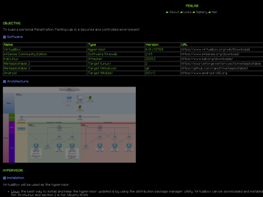 html/penlab screenshot