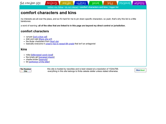 personal/comfort screenshot