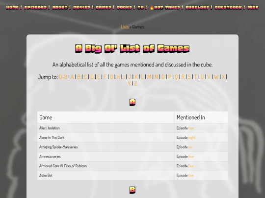 lists/list-games screenshot