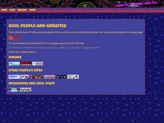 links screenshot