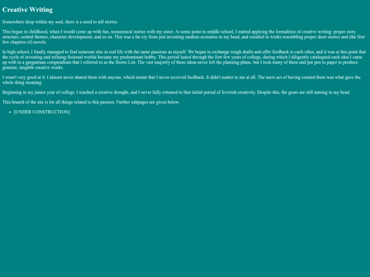 writing/main screenshot