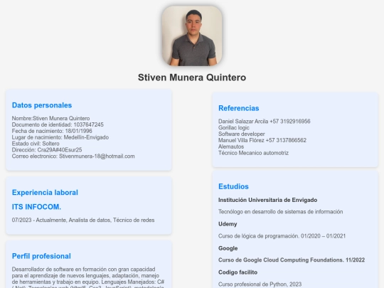 Curriculum/Hojadevida screenshot