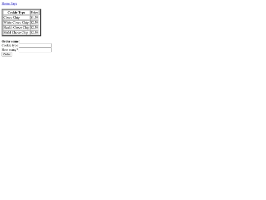 OrderForm screenshot
