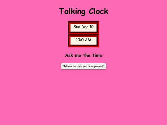 talking-clock screenshot