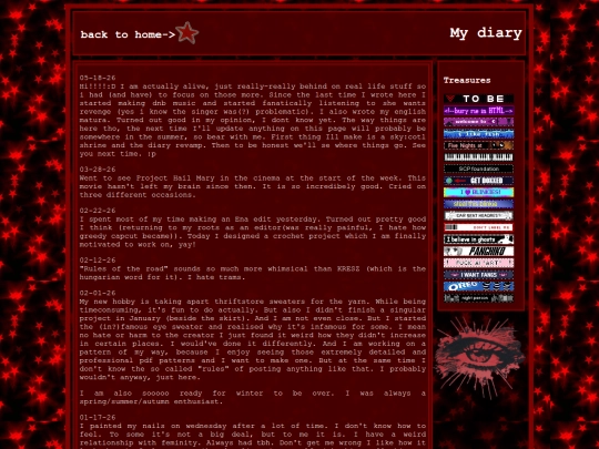 diary screenshot