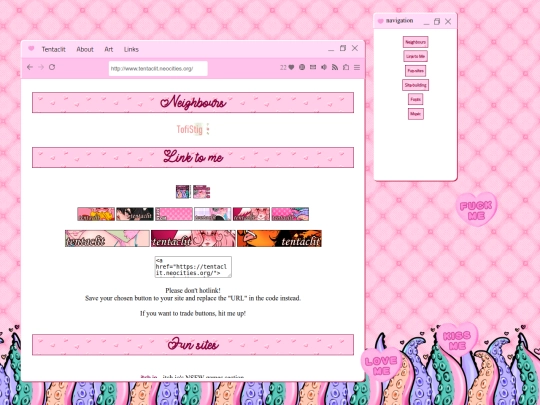 links screenshot