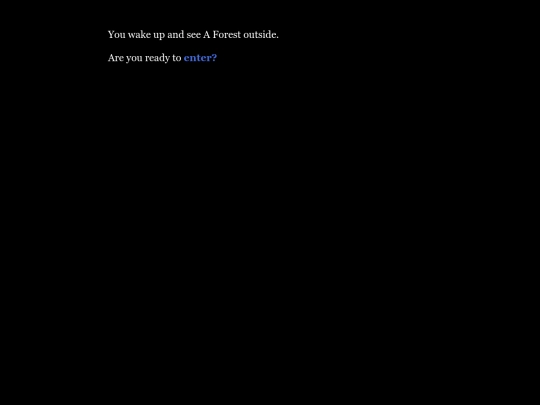 Twine Games/A Forest by Brighid B. Hughes screenshot