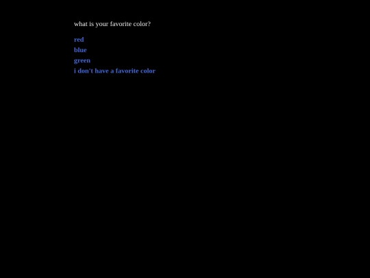 Twine Games/Pick A Color by Landon Scott screenshot