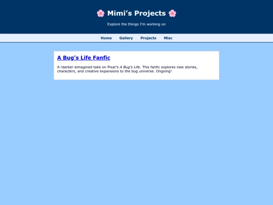 projects screenshot