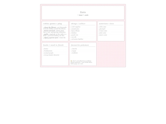 lists screenshot