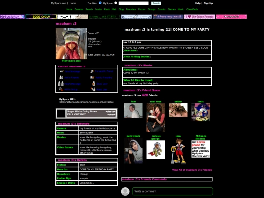myspace screenshot