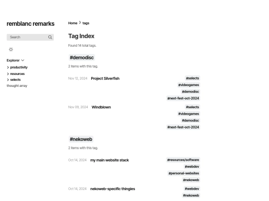 tags screenshot