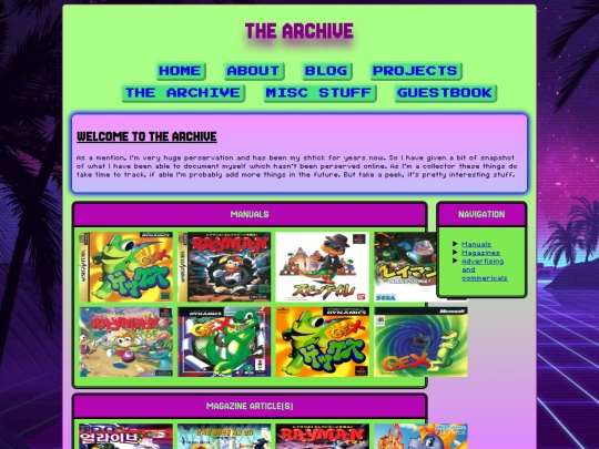 Archive screenshot