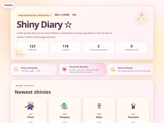 shrines/pokemon/shinies screenshot