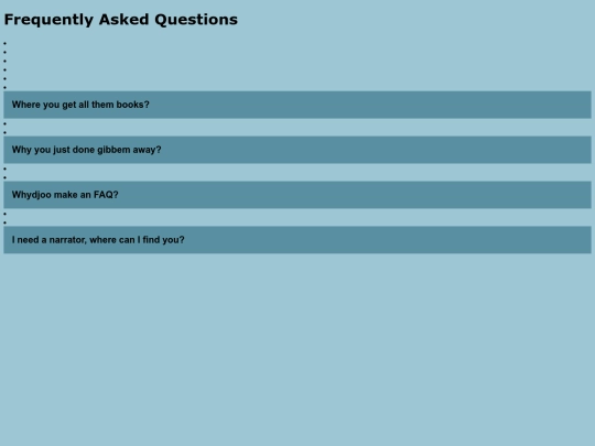 FAQ screenshot