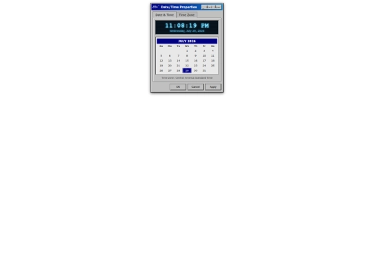gadgets/clock screenshot