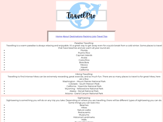 TravelPro/Destinations screenshot