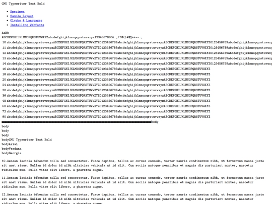 fonts/cmuntb-demo screenshot