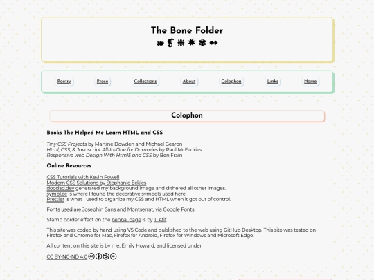 colophon screenshot