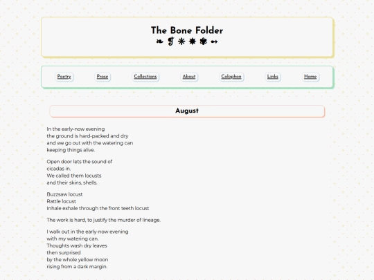 poetry/august screenshot