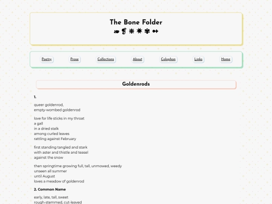 poetry/goldenrods screenshot