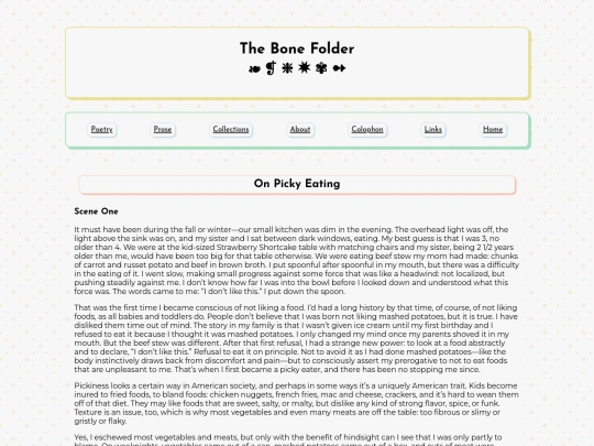prose/onpickyeating screenshot