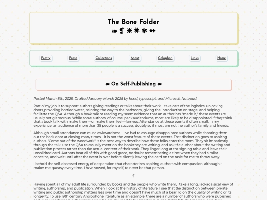 prose/onselfpublishing screenshot