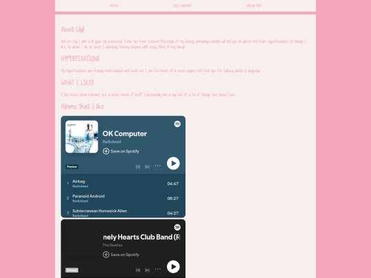 Pages/AboutLily screenshot
