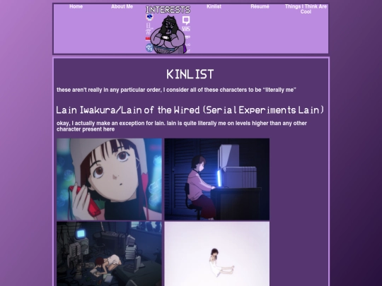 kinlist screenshot