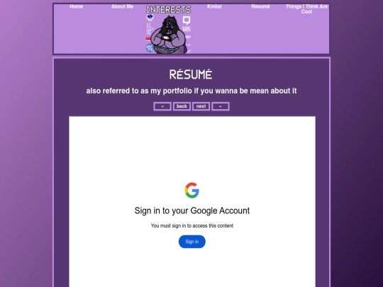 resume screenshot