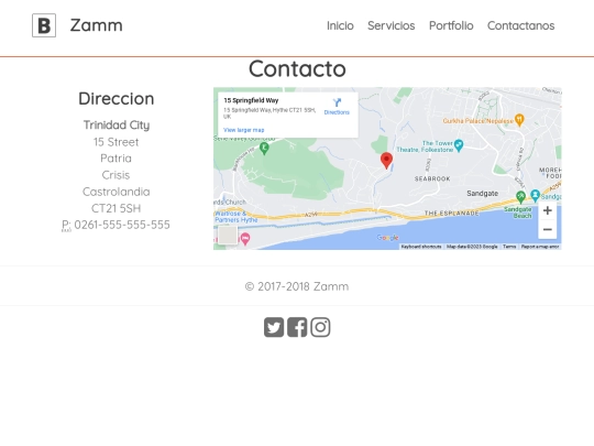 Demo Zammir/contact screenshot
