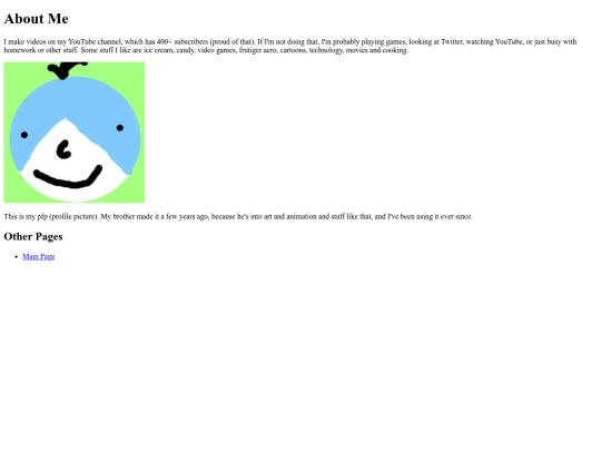 aboutme screenshot