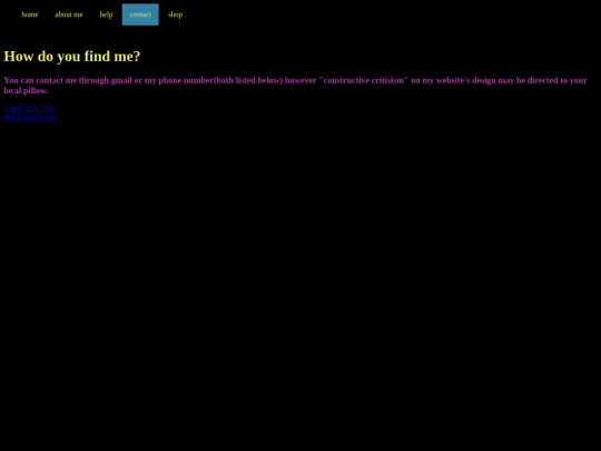 big proj/contact screenshot