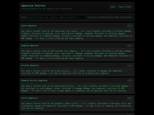 appraisals screenshot