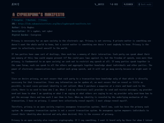 pages/A Cypherpunks Manifesto screenshot