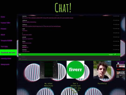 guestbook screenshot